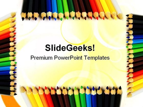 Colored Pencils Abstract PowerPoint Templates And PowerPoint Backgrounds 0911