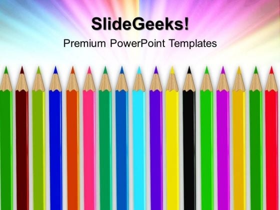 Colored Pencils Education PowerPoint Templates And PowerPoint Themes 0412 Colored Pencils Education PowerPoint Templates And PowerPoint Themes 0412