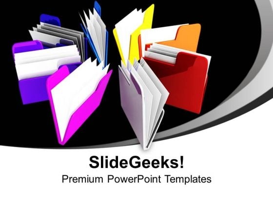 Colorful Computer Folder PowerPoint Templates Ppt Backgrounds For Slides 1212