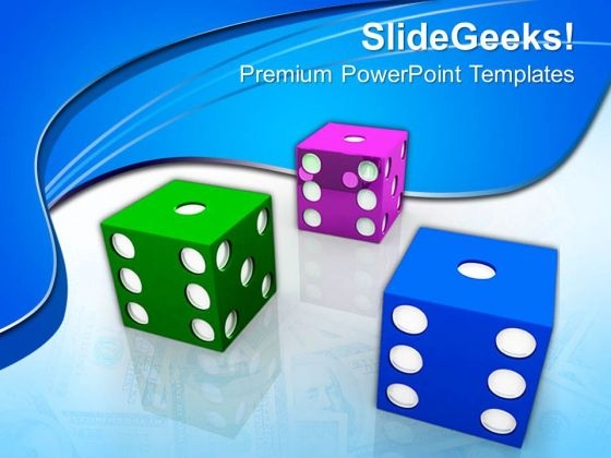 Colorful Dices Business PowerPoint Templates And PowerPoint Themes 0612 Colorful Dices Business PowerPoint Templates And PowerPoint Themes 0612