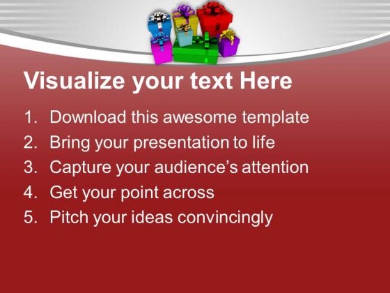 Colorful Gifts For Birthday Party PowerPoint Templates Ppt Backgrounds For Slides 0313 appealing professionally
