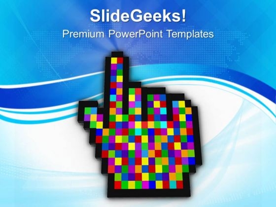Colorful Graphic Of Cursor Point PowerPoint Templates Ppt Backgrounds For Slides 0513