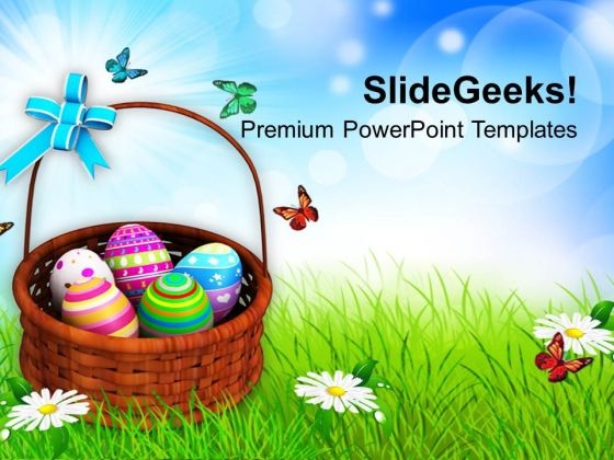 Colorful Painted Easter Eggs In Basket PowerPoint Templates Ppt Backgrounds For Slides 0313 Colorful Painted Easter Eggs In Basket PowerPoint Templates Ppt Backgrounds For Slides 0313
