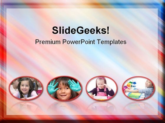 Colorful Photo Frame Children PowerPoint Templates And PowerPoint Backgrounds 0611