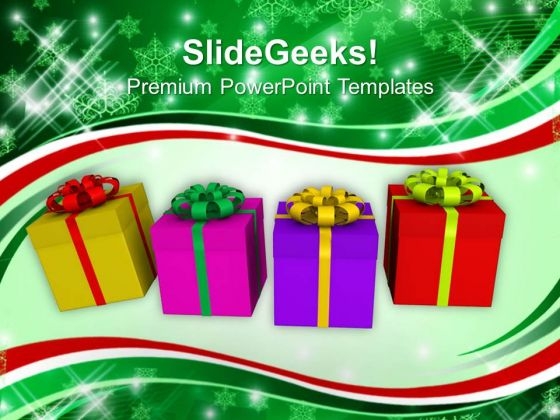 Colorful Presents For New Year Holidays PowerPoint Templates Ppt Backgrounds For Slides 1212 Colorful Presents For New Year Holidays PowerPoint Templates Ppt Backgrounds For Slides 1212