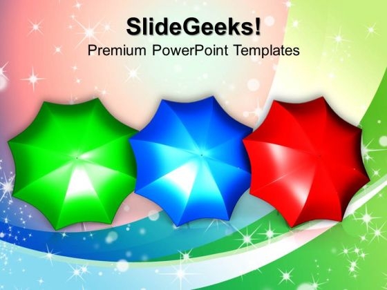 Colorful Umbrellas PowerPoint Templates And PowerPoint Themes 1012 Colorful Umbrellas PowerPoint Templates And PowerPoint Themes 1012