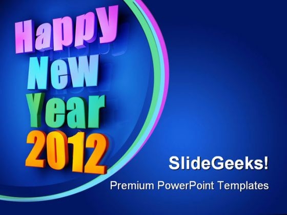 Colorful Words Of New Year Metaphor PowerPoint Templates And PowerPoint Backgrounds 1011