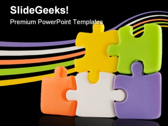 Colors Puzzles Shapes PowerPoint Template 1110