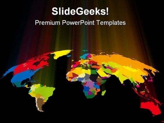 Coloured World Globe PowerPoint Templates And PowerPoint Backgrounds 0411