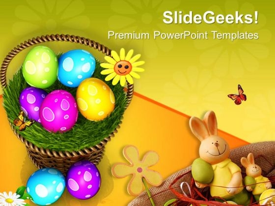 Colourful Easter Eggs In A Basket PowerPoint Templates Ppt Backgrounds For Slides 0313 Colourful Easter Eggs In A Basket PowerPoint Templates Ppt Backgrounds For Slides 0313
