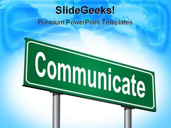 Communicate Signpost Symbol PowerPoint Templates And PowerPoint Backgrounds 1211