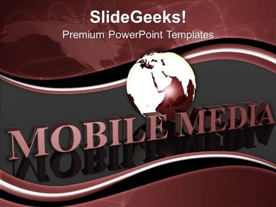 Communication Media With Mobile PowerPoint Templates Ppt Backgrounds For Slides 0313