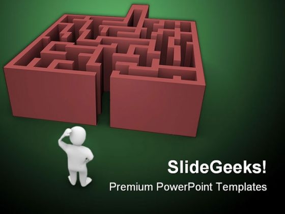 Complicated Maze Business PowerPoint Templates And PowerPoint Backgrounds 0411