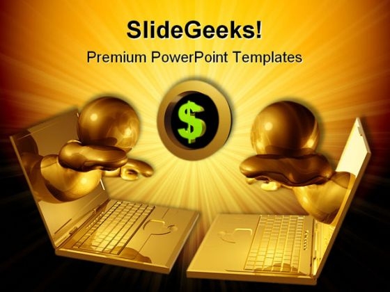 Computer Business Money PowerPoint Template 1110 Computer Business Money PowerPoint Template 1110