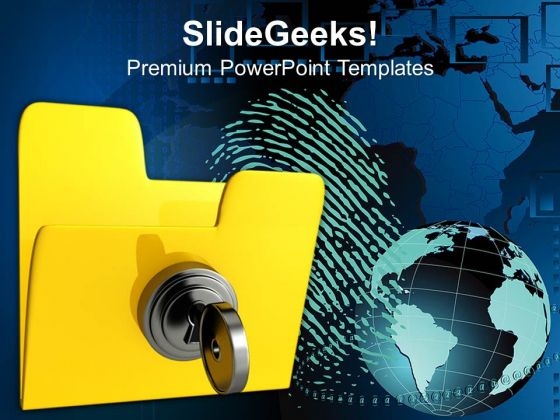 Computer Empty Folder With Key PowerPoint Templates And PowerPoint Themes 1012