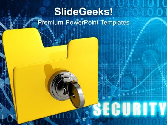 Computer Empty Folder With Key Security PowerPoint Templates And PowerPoint Themes 0712