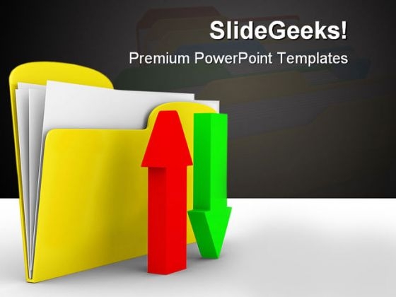 Computer Folder Internet PowerPoint Backgrounds And Templates 0111