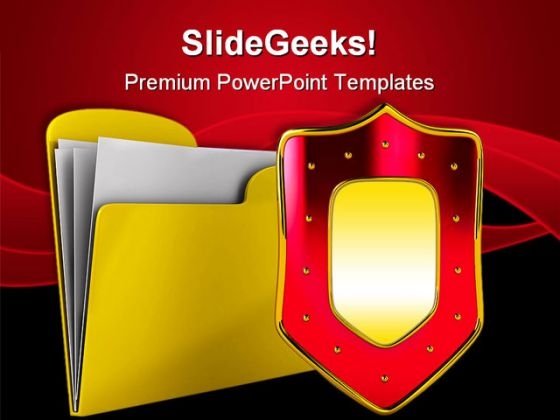 Computer Folder Security PowerPoint Templates And PowerPoint Backgrounds 0211