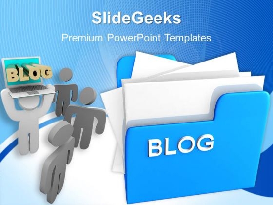 Computer Folder With Blog PowerPoint Templates And PowerPoint Themes 1012 Computer Folder With Blog PowerPoint Templates And PowerPoint Themes 1012