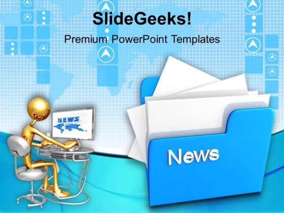 Computer Folder With News PowerPoint Templates And PowerPoint Themes 1012 Computer Folder With News PowerPoint Templates And PowerPoint Themes 1012