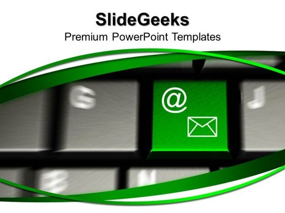 Computer Keyboard With E Mail Key Internet Concept PowerPoint Templates And PowerPoint Themes 1012