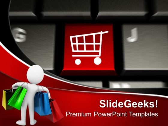Computer Keyboard With Key Shopping PowerPoint Templates Ppt Backgrounds For Slides 0113 Computer Keyboard With Key Shopping PowerPoint Templates Ppt Backgrounds For Slides 0113