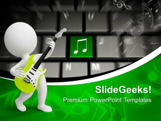 Computer Keyboard With Music Symbol Button PowerPoint Templates And PowerPoint Themes 1012 Computer Keyboard With Music Symbol Button PowerPoint Templates And PowerPoint Themes 1012