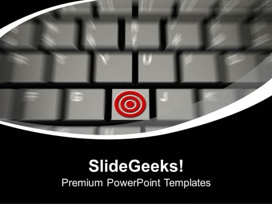 Computer Keyboard With Target Goal PowerPoint Templates Ppt Backgrounds For Slides 0313 Computer Keyboard With Target Goal PowerPoint Templates Ppt Backgrounds For Slides 0313