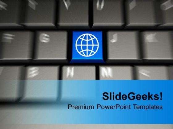 Computer Keyboard With World Key Global Issues PowerPoint Templates Ppt Backgrounds For Slides 0113 Computer Keyboard With World Key Global Issues PowerPoint Templates Ppt Backgrounds For Slides 0113