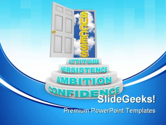 Confidence Ambition Success PowerPoint Themes And PowerPoint Slides 0811