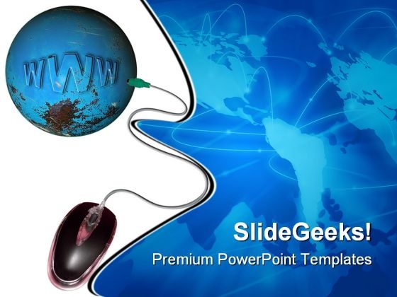 Connect To World Mouse PowerPoint Templates And PowerPoint Backgrounds 0111 Connect To World Mouse PowerPoint Templates And PowerPoint Backgrounds 0111