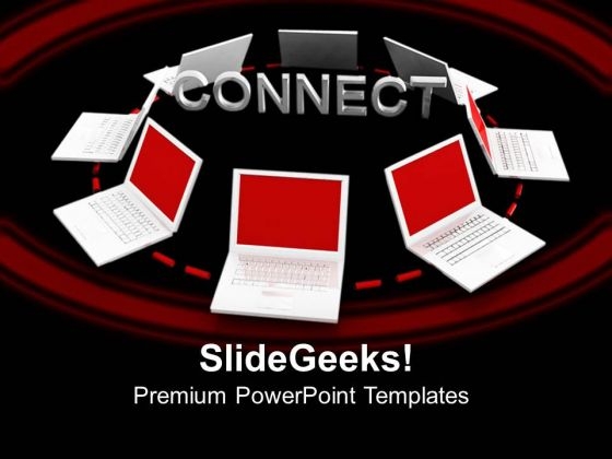 Connected Computers Communication PowerPoint Templates And PowerPoint Themes 0812