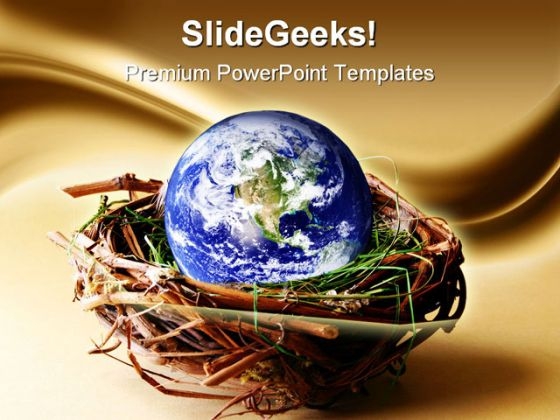 Conservation Earth PowerPoint Template 0610