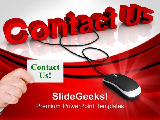 Contact Us With Computer Mouse PowerPoint Templates And PowerPoint Themes 0812