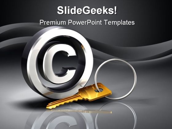 Copy Right Security PowerPoint Template 1110 Copy Right Security PowerPoint Template 1110