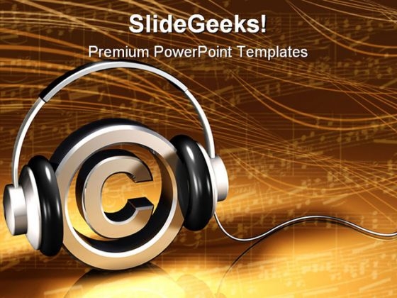 Copyright Protected Music PowerPoint Template 1110 Copyright Protected Music PowerPoint Template 1110