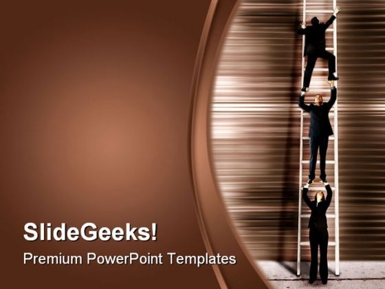 Corporate Ladder Business PowerPoint Background And Template 1210 Corporate Ladder Business PowerPoint Background And Template 1210