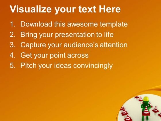 Create A Safety Line For Road Traffic PowerPoint Templates Ppt 