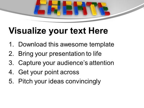 Create With Lego Blocks Realistic Business PowerPoint Templates Ppt Backgrounds For Slides 0113 informative slides