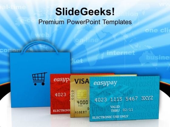 Credit Cards For Shoping Banking Theme PowerPoint Templates Ppt Backgrounds For Slides 0413 Credit Cards For Shoping Banking Theme PowerPoint Templates Ppt Backgrounds For Slides 0413