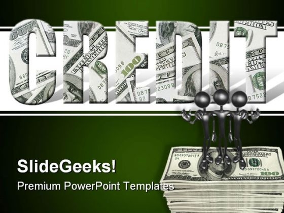 Credit Money PowerPoint Template 0610 Credit Money PowerPoint Template 0610