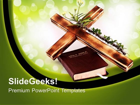 Cross And Bible Christianity Religion PowerPoint Templates And PowerPoint Themes 0712 Cross And Bible Christianity Religion PowerPoint Templates And PowerPoint Themes 0712