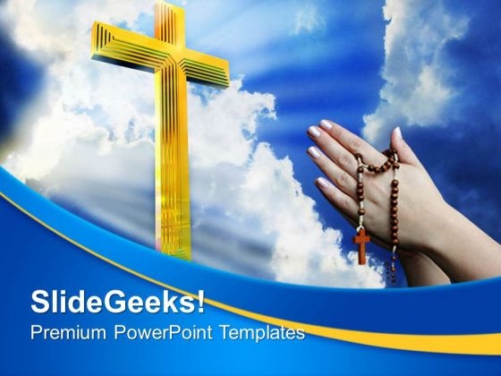 Cross In Heavenly Sky PowerPoint Templates And PowerPoint Themes 0712 Cross In Heavenly Sky PowerPoint Templates And PowerPoint Themes 0712
