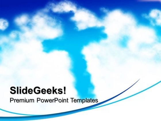 Cross Shaped Cloud Nature PowerPoint Templates And PowerPoint Themes 0712 Cross Shaped Cloud Nature PowerPoint Templates And PowerPoint Themes 0712
