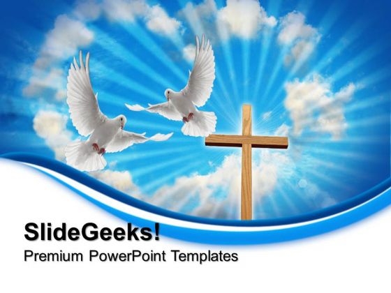 Cross With Dove Religion PowerPoint Templates And PowerPoint Themes 0712 Cross With Dove Religion PowerPoint Templates And PowerPoint Themes 0712