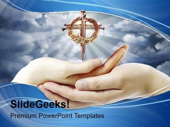 Crown Of Thorns Cross Prayer PowerPoint Templates Ppt Backgrounds For Slides 0414 Crown Of Thorns Cross Prayer PowerPoint Templates Ppt Backgrounds For Slides 0414