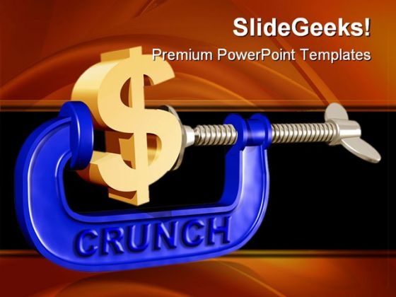 Crunch Money PowerPoint Template 0610 Crunch Money PowerPoint Template 0610