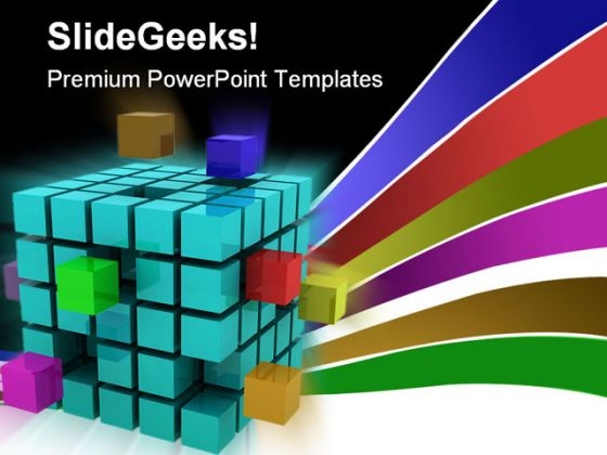 Cube Shape PowerPoint Template 0810 Cube Shape PowerPoint Template 0810