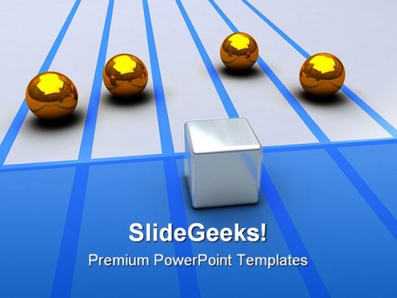 Cube Spheres Competition Business PowerPoint Templates And PowerPoint Backgrounds 0311