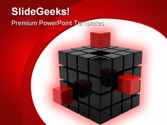 Cube Symbol PowerPoint Template 0810 Cube Symbol PowerPoint Template 0810